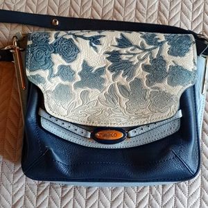 M by mimco blue handbag
